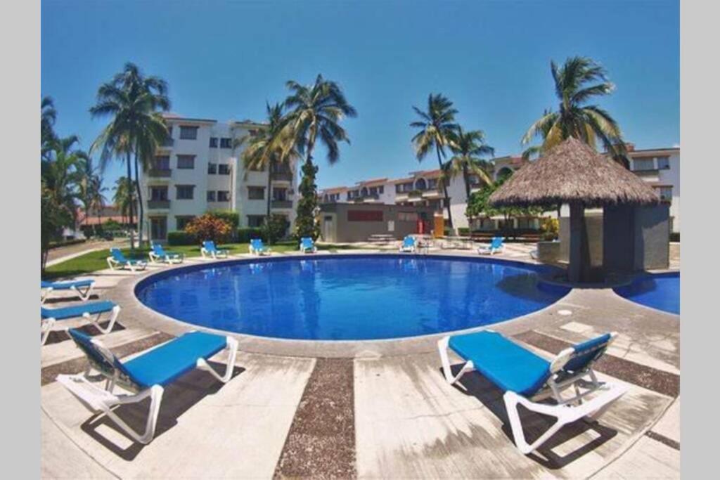 Magnifico Departamento, Cocina Equipada, 2 Recamaras 2 Banos , Hasta 6 Personas, 3 Albercas, Playa A 50 Mts Wifi, Aire Acondicionado Apartman Manzanillo Kültér fotó