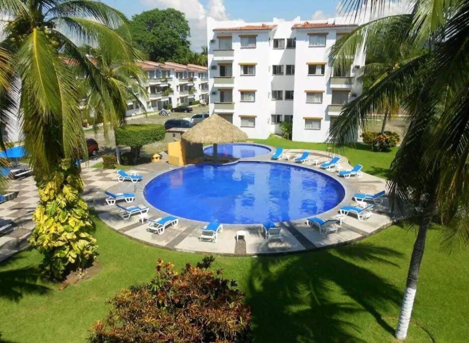 Magnifico Departamento, Cocina Equipada, 2 Recamaras 2 Banos , Hasta 6 Personas, 3 Albercas, Playa A 50 Mts Wifi, Aire Acondicionado Apartman Manzanillo Kültér fotó